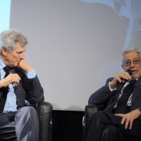 Foto Nicoloro G. 28/06/2011 Milano Terza serata della dodicesima edizione de " La Milanesiana " che quest' anno ha per tema " Bugie e Verita' ". nella foto Alain Elkann – Ettore Scola