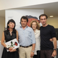 edizione de " La Milanesiana " che quest' anno ha per tema " Bugie e Verita' ". nella foto Elisabetta Sgarbi – Sandro Veronesi – Sonia Bergamasco – Fabrizio Gifuni