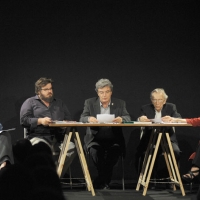Foto Nicoloro G. 30/06/2011 Milano Quinta serata della dodicesima edizione de ” La Milanesiana ” che quest’ anno ha per tema ” Bugie e Verita’ “. nella foto Roberto Accornero – Giuseppe Battiston – Mario Martone – Roberto Herlitaka – Anna Bonaiuto