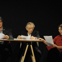 Foto Nicoloro G. 30/06/2011 Milano Quinta serata della dodicesima edizione de ” La Milanesiana ” che quest’ anno ha per tema ” Bugie e Verita’ “. nella foto Mario Martone – Roberto Herlitaka – Anna Bonaiuto