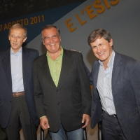 Foto Nicoloro G. 25/08/2011 Rimini Quinta giornata dell' edizione 2011 del Meeting di Rimini che ha per titolo " E l' esistenza diventa una immensa certezza ". nella foto Piero Fassino – Roberto Calderoli – Gianni Alemanno