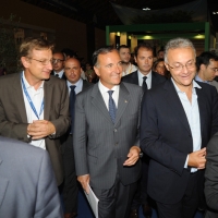 Foto Nicoloro G. 26/08/2011 Rimini Sesta giornata dell' edizione 2011 del Meeting di Rimini che ha per titolo " E l' esistenza diventa una immensa certezza ". nella foto Bernhard Scholz – Franco Frattini – Mario Mauro