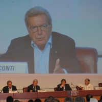 Foto Nicoloro G. 22/08/2011 Rimini Seconda giornata dell'Edizione 2011 del Meeting di Rimini che ha per titolo " E l' esistenza diventa una immensa certezza ". nella foto L'intervento di Fulvio Conti
