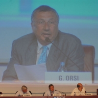 Foto Nicoloro G. 22/08/2011 Rimini Seconda giornata dell'Edizione 2011 del Meeting di Rimini che ha per titolo " E l' esistenza diventa una immensa certezza ". nella foto L'intervento di Giuseppe Orsi