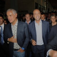 Foto Nicoloro G. 24/08/2011 Rimini Quarta giornata dell' edizione 2011 del Meeting di Rimini che ha per titolo " E l' esistenza diventa una immensa certezza ". nella foto Roberto Formigoni – Angelino Alfano