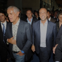 Foto Nicoloro G. 24/08/2011 Rimini Quarta giornata dell' edizione 2011 del Meeting di Rimini che ha per titolo " E l' esistenza diventa una immensa certezza ". nella foto Roberto Formigoni – Angelino Alfano