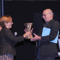 Foto Nicoloro G. 09/09/2011 Ravenna Sotto l’ alto patronato del presidente della Repubblica Italiana e promosso dalla Fondazione Cassa di Risparmio di Ravenna con la collaborazione dell’ Accademia della Crusca prosegue il festival che per tre giorni, 8-9 e 10 settembre, sara’ dedicato a Dante Alighieri, il padre della lingua italiana. nella foto Nicoletta Maraschi – Vittorio Sermonti