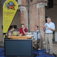 Foto Nicoloro G. 30/09/2011 Ferrara Giornata inaugurale della quinta edizione di ” Internazionale “, il festival di giornalismo organizzato dal settimanale ” Internazionale “. Un fine settimana di incontri, dibattiti, documentari, con ospiti da tutto il mondo. nella foto Luca Sofri