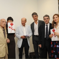 Foto Nicoloro G. 09/07/2012 Milano Continua lo svolgimento de ” La Milanesiana ” che, sempre sul tema dell’ imperfezione, si apre a un viaggio in Italia e tocca stamattina la citta’ di Trieste attraverso gli interventi di alcuni suoi figli illustri e personaggi che la conoscono. La manifestazione e ideata e diretta da Elisabetta Sgarbi. nella foto Gillo Dorfles – Elisabetta Sgarbi – Giorgio Pressburger – Miran Kosuta – Novo Umberto Maerna – Sabrina Colle
