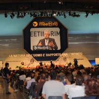 Foto Nicoloro G. 19/08/2012 Rimini Trentatreesima edizione del Meeting di Rimini, organizzato da Comunione e Liberazione, dal titolo ” La natura dell’ uomo e’ rapporto con l’ infinito “. nella foto Mario Monti e la platea
