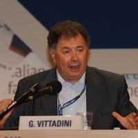 Foto Nicoloro G. 20/08/2012 Rimini Trentatreesima edizione del Meeting di Rimini, organizzato da Comunione e Liberazione, dal titolo ” La natura dell’ uomo e’ rapporto con l’ infinito “. nella foto Giorgio Vittadini
