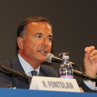 Foto Nicoloro G. 20/08/2012 Rimini Trentatreesima edizione del Meeting di Rimini, organizzato da Comunione e Liberazione, dal titolo ” La natura dell’ uomo e’ rapporto con l’ infinito “. nella foto Franco Frattini