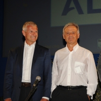 Foto Nicoloro G. 20/08/2012 Rimini Trentatreesima edizione del Meeting di Rimini, organizzato da Comunione e Liberazione, dal titolo ” La natura dell’ uomo e’ rapporto con l’ infinito “. nella foto Andrea Illy – Corrado Clini