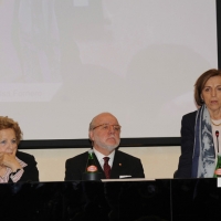 Foto Nicoloro G. 16/03/2012 Bologna Si e' svolta nella sede centrale di Bologna de " Il Resto del Carlino " la sesta edizione del " Premio Marco Biagi ", il giuslavorista ucciso dalle Nuove Brigate Rosse il 19 marzo 2002. nella foto Anna Maria Cancellieri – Giovanni Morandi – Elsa Fornero