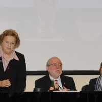 Foto Nicoloro G. 16/03/2012 Bologna Si e' svolta nella sede centrale di Bologna de " Il Resto del Carlino " la sesta edizione del " Premio Marco Biagi ", il giuslavorista ucciso dalle Nuove Brigate Rosse il 19 marzo 2002. nella foto Anna Maria Cancellieri – Giovanni Morandi – Elsa Fornero