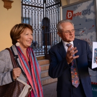Foto Nicoloro G. 05/09/2013 Ravenna Seconda serata della terza edizione di " Dante 2021 ", un percorso di eventi, nato dalla collaborazione della Fondazione Cassa di Risparmio di Ravenna e dall' Accademia della Crusca, che va verso la celebrazione del VII centenario della morte del Sommo Poeta, che cade appunto nel 2021. Il titolo di questa edizione è " Di quella umile Italia ". nella foto Nicoletta Maraschio – Lanfranco Gualtieri