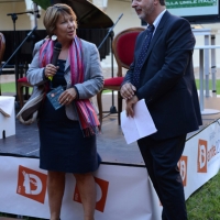 Foto Nicoloro G. 05/09/2013 Ravenna Seconda serata della terza edizione di " Dante 2021 ", un percorso di eventi, nato dalla collaborazione della Fondazione Cassa di Risparmio di Ravenna e dall' Accademia della Crusca, che va verso la celebrazione del VII centenario della morte del Sommo Poeta, che cade appunto nel 2021. Il titolo di questa edizione è " Di quella umile Italia ". nella foto Nicoletta Maraschio – Domenico De Martino