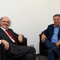 Foto Nicoloro G. 20/06/2013 Milano Seconda serata della quattordicesima edizione de ” La Milanesiana ” che ha per tema ” Il segreto “. nella foto Vittorino Andreoli – Renato Pozzetto 