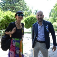 Foto Nicoloro G. 23/06/2013 Milano Sesta giornata della quattordicesima edizione de " La Milanesiana " che ha per tema " Il segreto ". nella foto Elisabetta Sgarbi – Donato Carrisi 