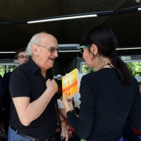 Foto Nicoloro G. 23/06/2013 Milano Sesta giornata della quattordicesima edizione de " La Milanesiana " che ha per tema " Il segreto ". nella foto Petros Markaris – Elisabetta Sgarbi