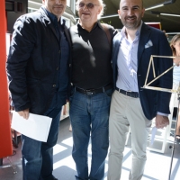 Foto Nicoloro G. 23/06/2013 Milano Sesta giornata della quattordicesima edizione de " La Milanesiana " che ha per tema " Il segreto ". nella foto Maurizio De Giovanni – Petros Markaris – Donato Carrisi