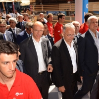 Foto Nicoloro G. 18/08/2013 Rimini Prima giornata della trentaquattresima edizione del " Meeting di Rimini " che quest' anno ha per tema " Emergenza uomo ". nella foto Enrico Letta – Mario Mauro – Roberto Formigoni