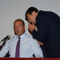 Foto Nicoloro G. 22/08/2013 Rimini, Quinta giornata della trentaquattresima edizione del "Meeting di Rimini" che quest'anno ha per tema "Emergenza uomo". nella foto Angelino Alfano – Maurizio Lupi 