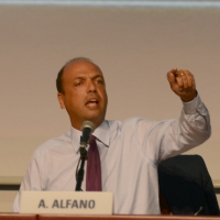 Foto Nicoloro G. 22/08/2013 Rimini, Quinta giornata della trentaquattresima edizione del "Meeting di Rimini" che quest'anno ha per tema "Emergenza uomo". nella foto Angelino Alfano 