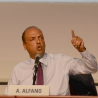 Foto Nicoloro G. 22/08/2013 Rimini, Quinta giornata della trentaquattresima edizione del "Meeting di Rimini" che quest'anno ha per tema "Emergenza uomo". nella foto Angelino Alfano 