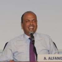 Foto Nicoloro G. 22/08/2013 Rimini, Quinta giornata della trentaquattresima edizione del "Meeting di Rimini" che quest'anno ha per tema "Emergenza uomo". nella foto Angelino Alfano 