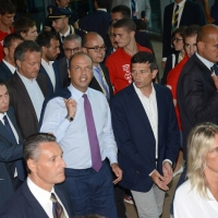 Foto Nicoloro G. 22/08/2013 Rimini, Quinta giornata della trentaquattresima edizione del "Meeting di Rimini" che quest'anno ha per tema "Emergenza uomo". nella foto Angelino Alfano – Maurizio Lupi 
