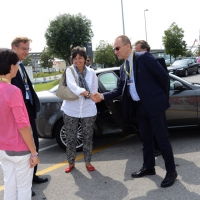 Foto Nicoloro G. 23/08/2013 Rimini, Sesta giornata della trentaquattresima edizione del "Meeting di Rimini" che quest'anno ha per tema "Emergenza uomo". nella foto Bernhard Scholz – Maria Chiara Carrozza