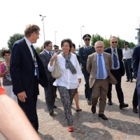 Foto Nicoloro G. 23/08/2013 Rimini, Sesta giornata della trentaquattresima edizione del "Meeting di Rimini" che quest'anno ha per tema "Emergenza uomo". nella foto Bernhard Scholz – Maria Chiara Carrozza