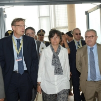 Foto Nicoloro G. 23/08/2013 Rimini, Sesta giornata della trentaquattresima edizione del "Meeting di Rimini" che quest'anno ha per tema "Emergenza uomo". nella foto Bernhard Scholz – Maria Chiara Carrozza