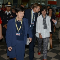 Foto Nicoloro G. 23/08/2013 Rimini, Sesta giornata della trentaquattresima edizione del "Meeting di Rimini" che quest'anno ha per tema "Emergenza uomo". nella foto Bernhard Scholz – Maria Chiara Carrozza