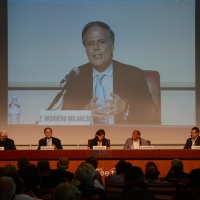 Foto Nicoloro G. 23/08/2013 Rimini, Sesta giornata della trentaquattresima edizione del "Meeting di Rimini" che quest'anno ha per tema "Emergenza uomo". nella foto Enzo Moavero Milanesi  