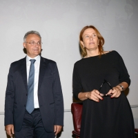 Foto Nicoloro G. 21/08/2013 Rimini Quarta giornata della trentaquattresima edizione del " Meeting di Rimini " che quest' anno ha per tema " Emergenza uomo ". nella foto Mario Mauro – Monica Maggioni