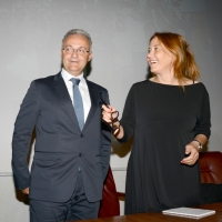 Foto Nicoloro G. 21/08/2013 Rimini Quarta giornata della trentaquattresima edizione del " Meeting di Rimini " che quest' anno ha per tema " Emergenza uomo ". nella foto Mario Mauro – Monica Maggioni