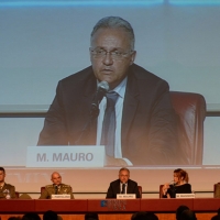 Foto Nicoloro G. 21/08/2013 Rimini Quarta giornata della trentaquattresima edizione del " Meeting di Rimini " che quest' anno ha per tema " Emergenza uomo ". nella foto Mario Mauro – Monica Maggioni – Monica Contrafatto