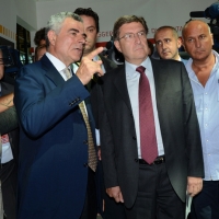 Foto Nicoloro G. 21/08/2013 Rimini Quarta giornata della trentaquattresima edizione del " Meeting di Rimini " che quest' anno ha per tema " Emergenza uomo ". nella foto Mauro Moretti – Enrico Giovannini 