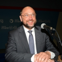 Foto Nicoloro G. 20/08/2013 Rimini Terza giornata della trentaquattresima edizione del " Meeting di Rimini " che quest' anno ha per tema " Emergenza uomo ". nella foto Martin Schulz  