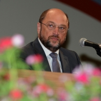 Foto Nicoloro G. 20/08/2013 Rimini Terza giornata della trentaquattresima edizione del " Meeting di Rimini " che quest' anno ha per tema " Emergenza uomo ". nella foto Martin Schulz 