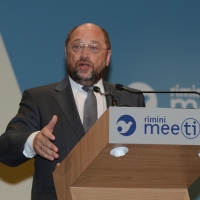 Foto Nicoloro G. 20/08/2013 Rimini Terza giornata della trentaquattresima edizione del " Meeting di Rimini " che quest' anno ha per tema " Emergenza uomo ". nella foto Martin Schulz  