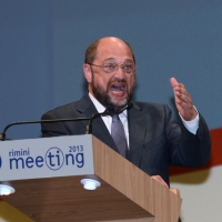 Foto Nicoloro G. 20/08/2013 Rimini Terza giornata della trentaquattresima edizione del " Meeting di Rimini " che quest' anno ha per tema " Emergenza uomo ". nella foto Martin Schulz  