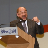 Foto Nicoloro G. 20/08/2013 Rimini Terza giornata della trentaquattresima edizione del " Meeting di Rimini " che quest' anno ha per tema " Emergenza uomo ". nella foto Martin Schulz  