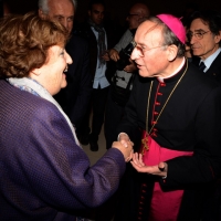 Foto Nicoloro G. 15/03/2013 Bologna Settima edizione del " Premio Marco Biagi " che ha il duplice scopo di ricordare il giuslavorista ucciso dalle brigate rosse nel 2002 e dare un sostegno a quanti, in forma volontaria e senza scopo di lucro, si adoperano per l' assistenza di persone e categorie svantaggiate. nella foto Annamaria Cancellieri - Ernesto Vecchi