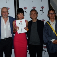 Foto Nicoloro G.  25/06/2014  Milano   Terza giornata della quindicesima edizione de " La Milanesiana che quest' anno ha per tema la " Fortuna ". nella foto da sinistra Luca Cendali, Elisabetta Sgarbi e i due scrittori Gao Hingjian e Susanna Tamaro.