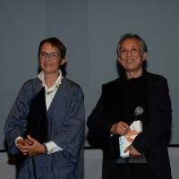 Foto Nicoloro G.  25/06/2014  Milano   Terza giornata della quindicesima edizione de " La Milanesiana che quest' anno ha per tema la " Fortuna ". nella foto i due scrittori Susanna Tamaro e Gao Hingjian.