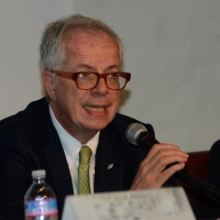 Foto Nicoloro G.   28/08/2014  Rimini     Quinta  giornata della XXXV edizione del Meeting per l\' amicizia fra i popoli. nella foto Marcello Messori, presidente di Ferrovie dello Stato.