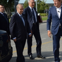 Foto Nicoloro G.   25/08/2014  Rimini     Seconda giornata della XXXV edizione del Meeting per l' amicizia fra i popoli. nella foto il presidente di Ferrero Spa Francesco Paolo Fulci al suo arrivo in Fiera.